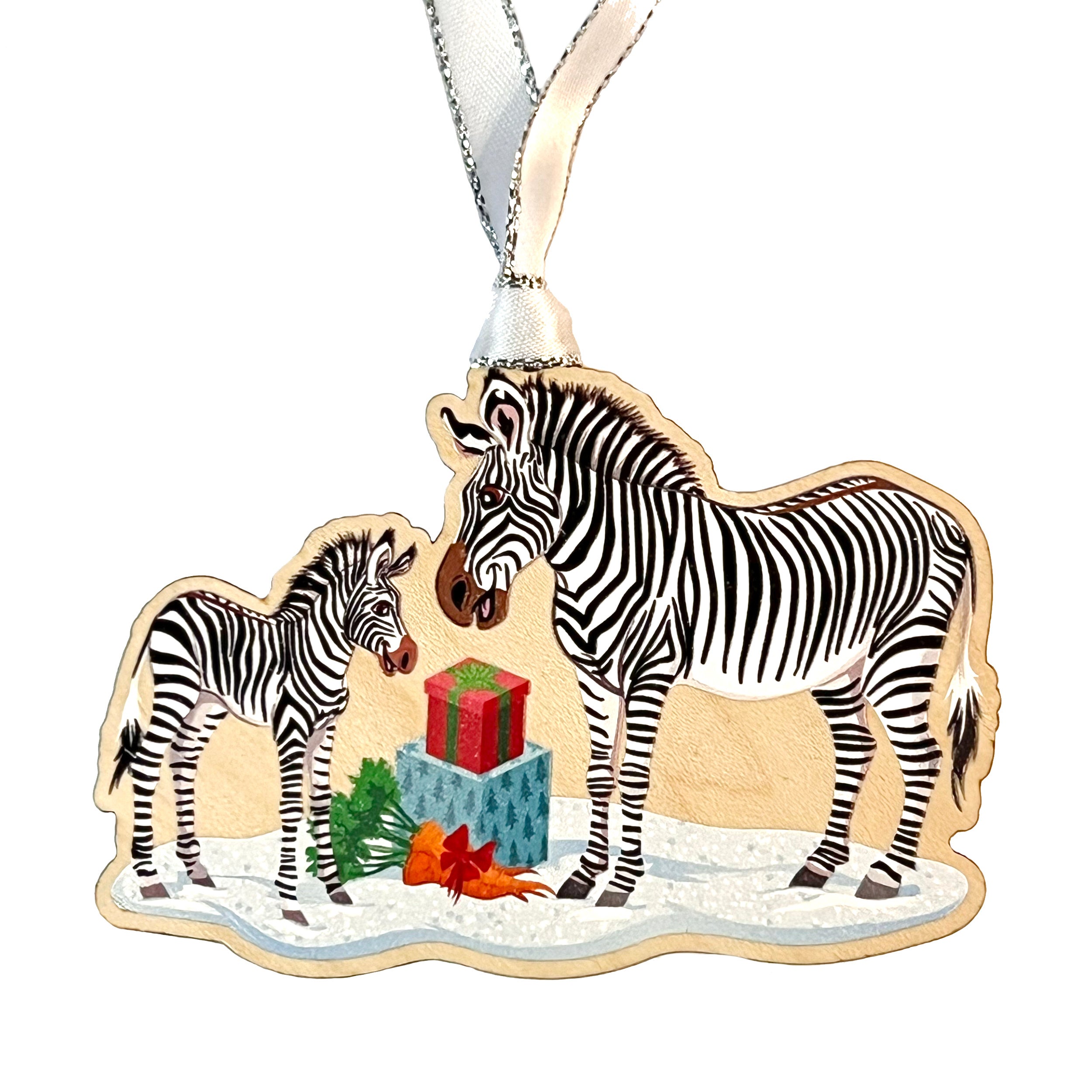 Grevy's Zebra Happy Family Ornament | Peppermint Narwhal