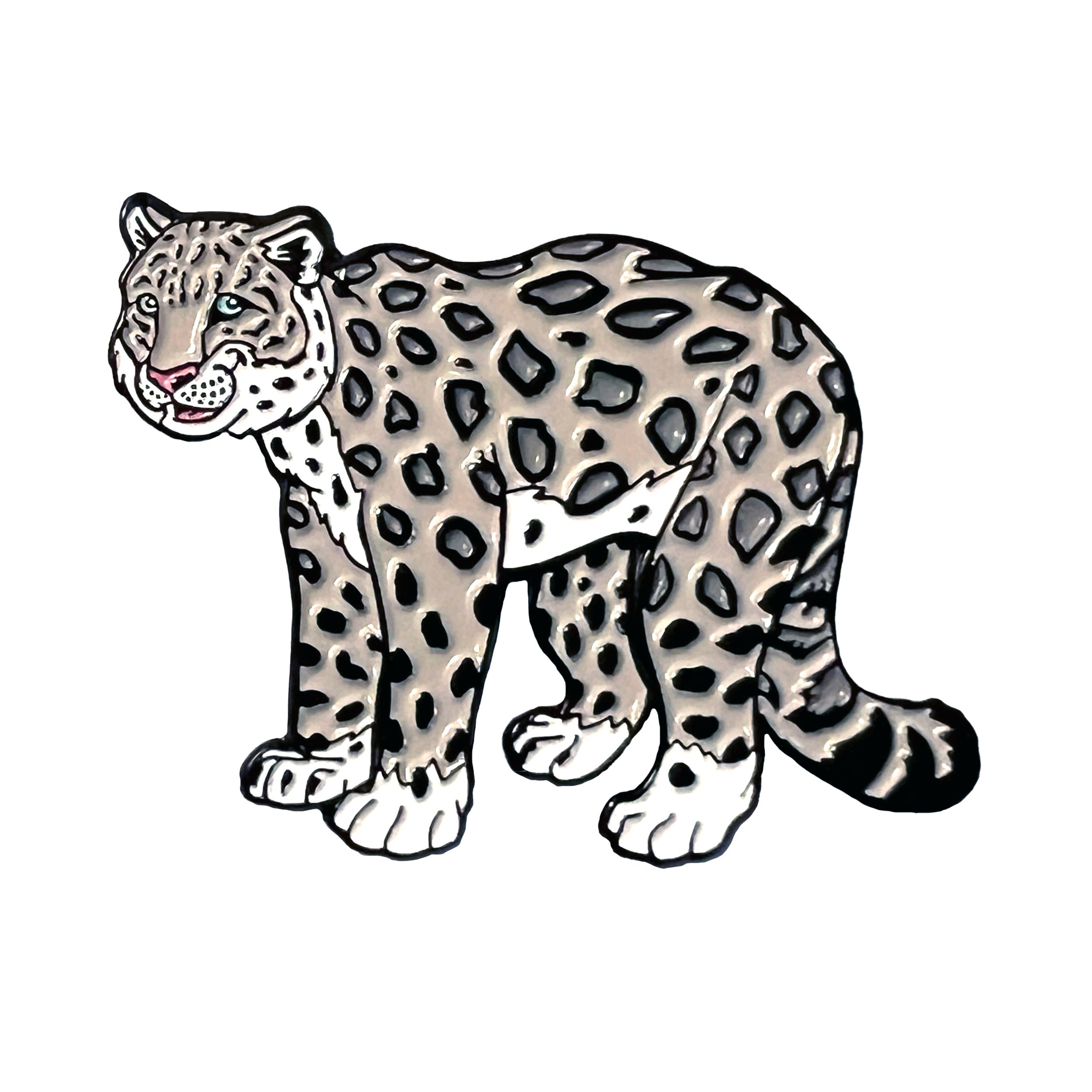 Snow Leopard enamel pin | Peppermint Narwhal - Conservation
