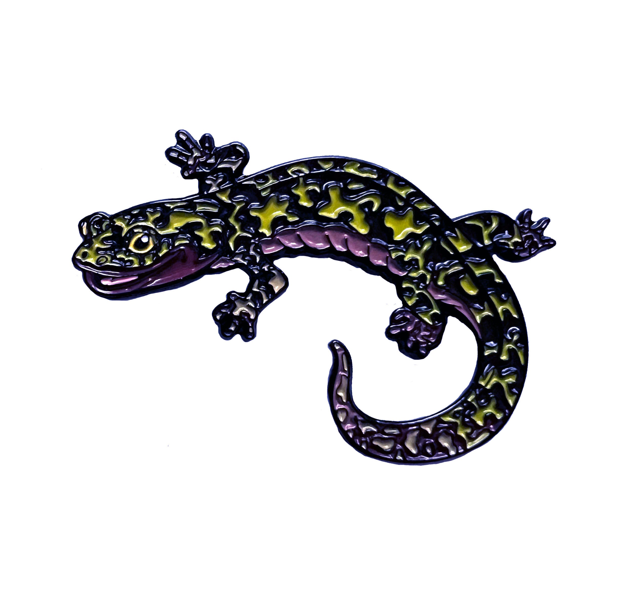 Hickory Nut Gorge Green Salamander enamel pin | Peppermint Narwhal