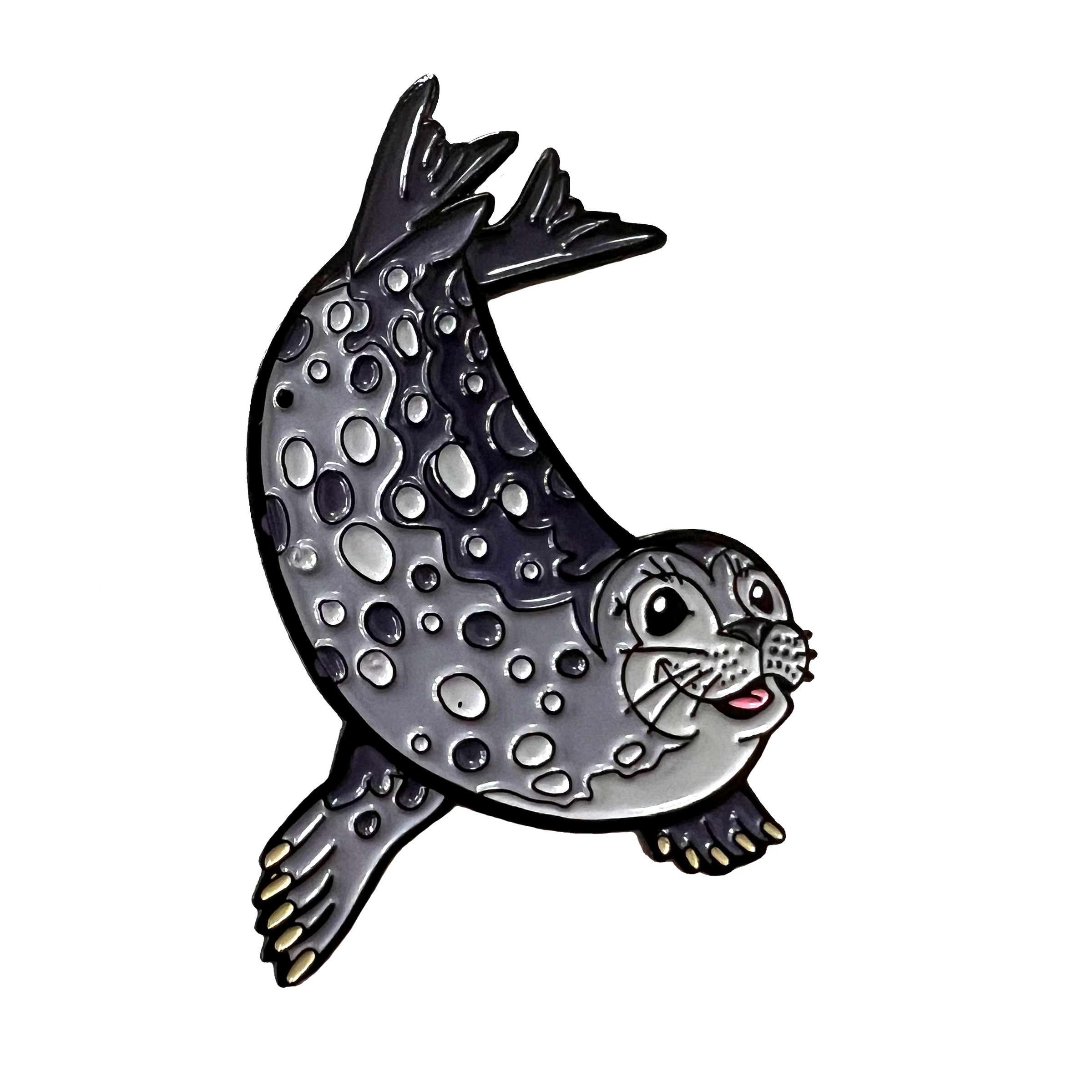 Spilla Smalto Cucciolo Di Foca – Enamel Pin Fatto A Mano UK
