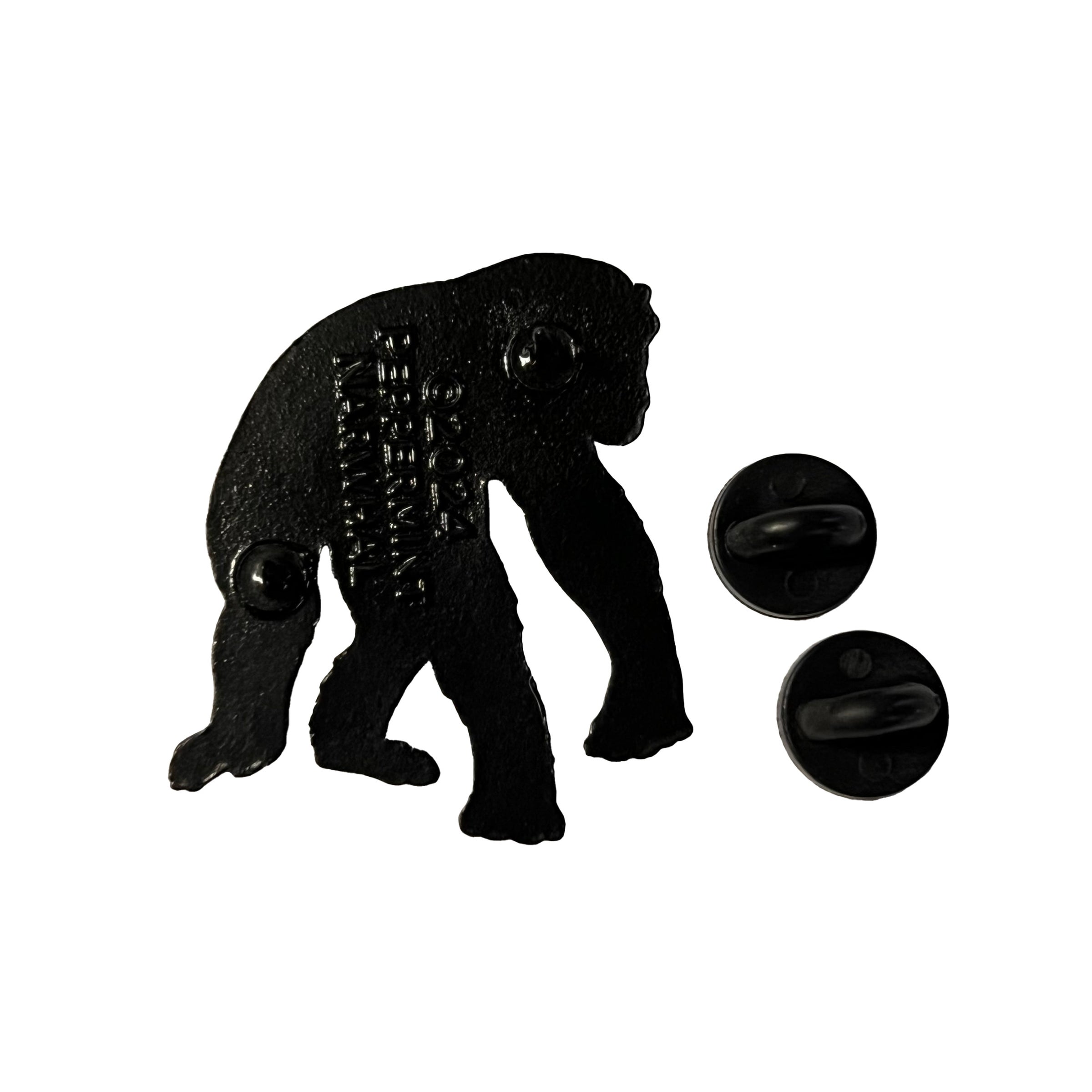 Chimpanzee enamel pin | Peppermint Narwhal - Conservation Through