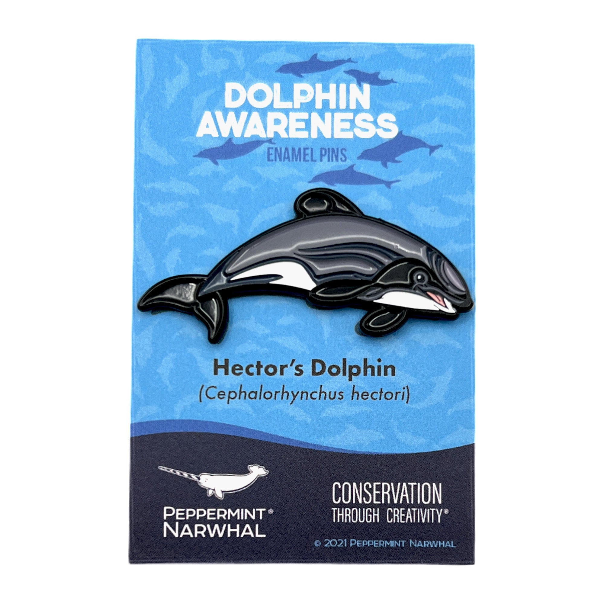 Hector's Dolphin enamel pin | Peppermint Narwhal - Conservation