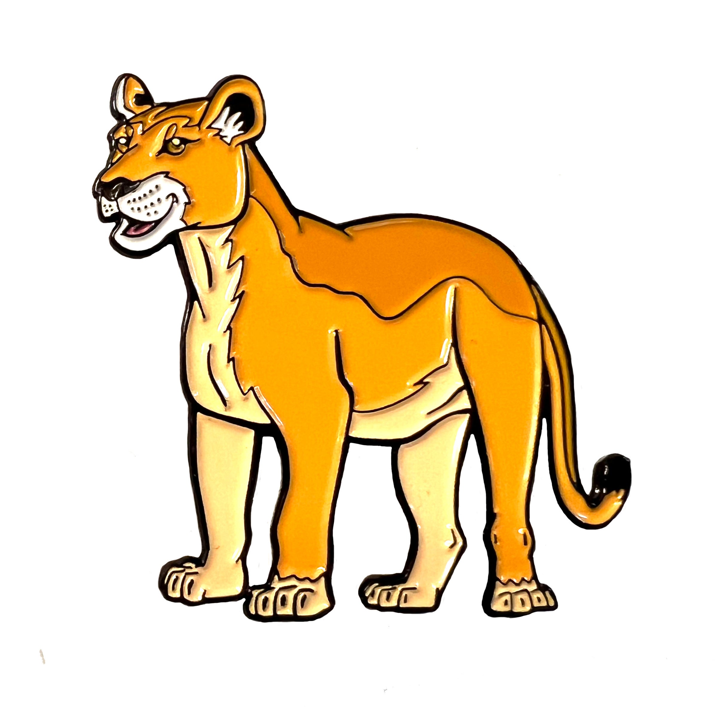 Lion enamel pin | Peppermint Narwhal - Conservation Through Creativity