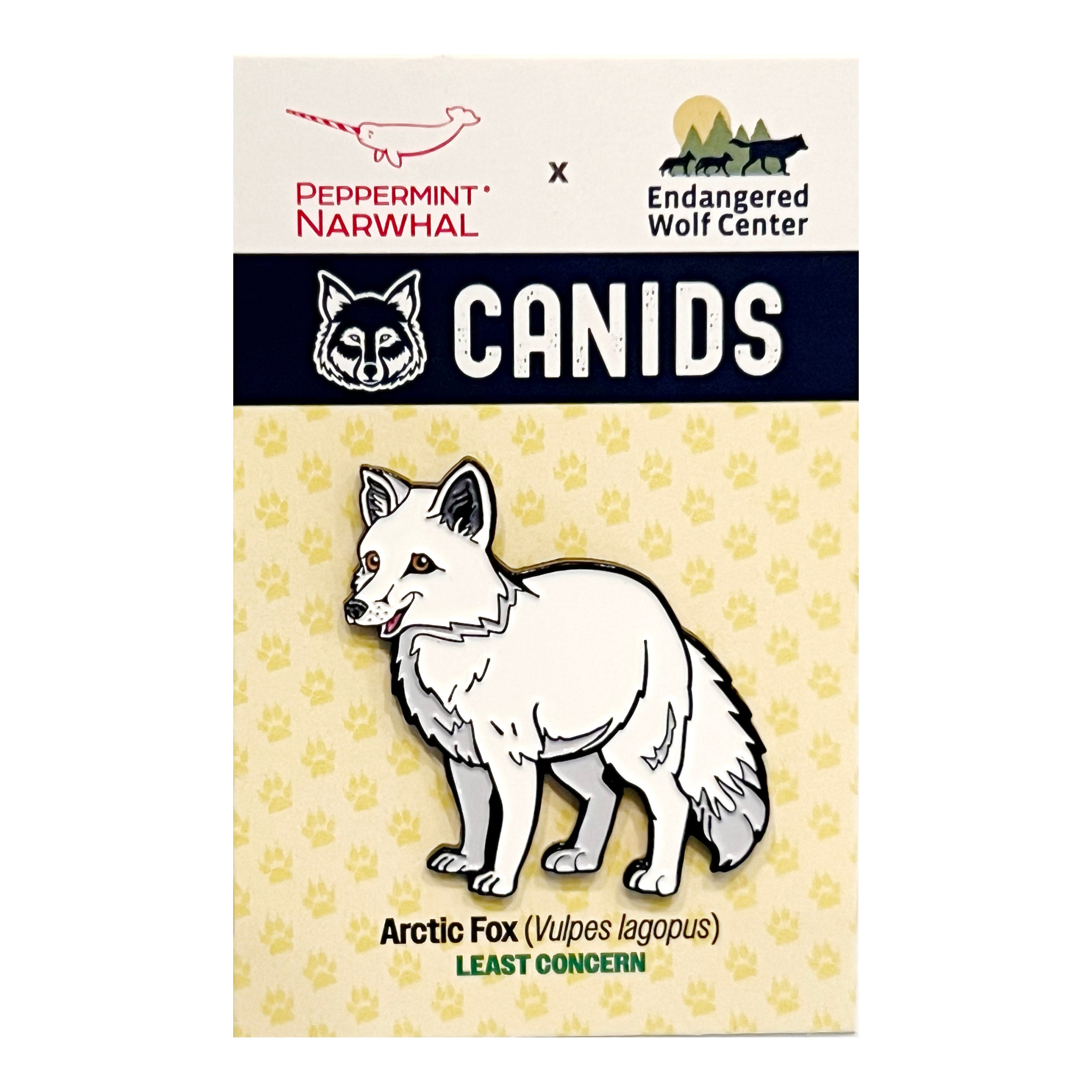 Arctic Fox enamel pin | Peppermint Narwhal - Conservation Through