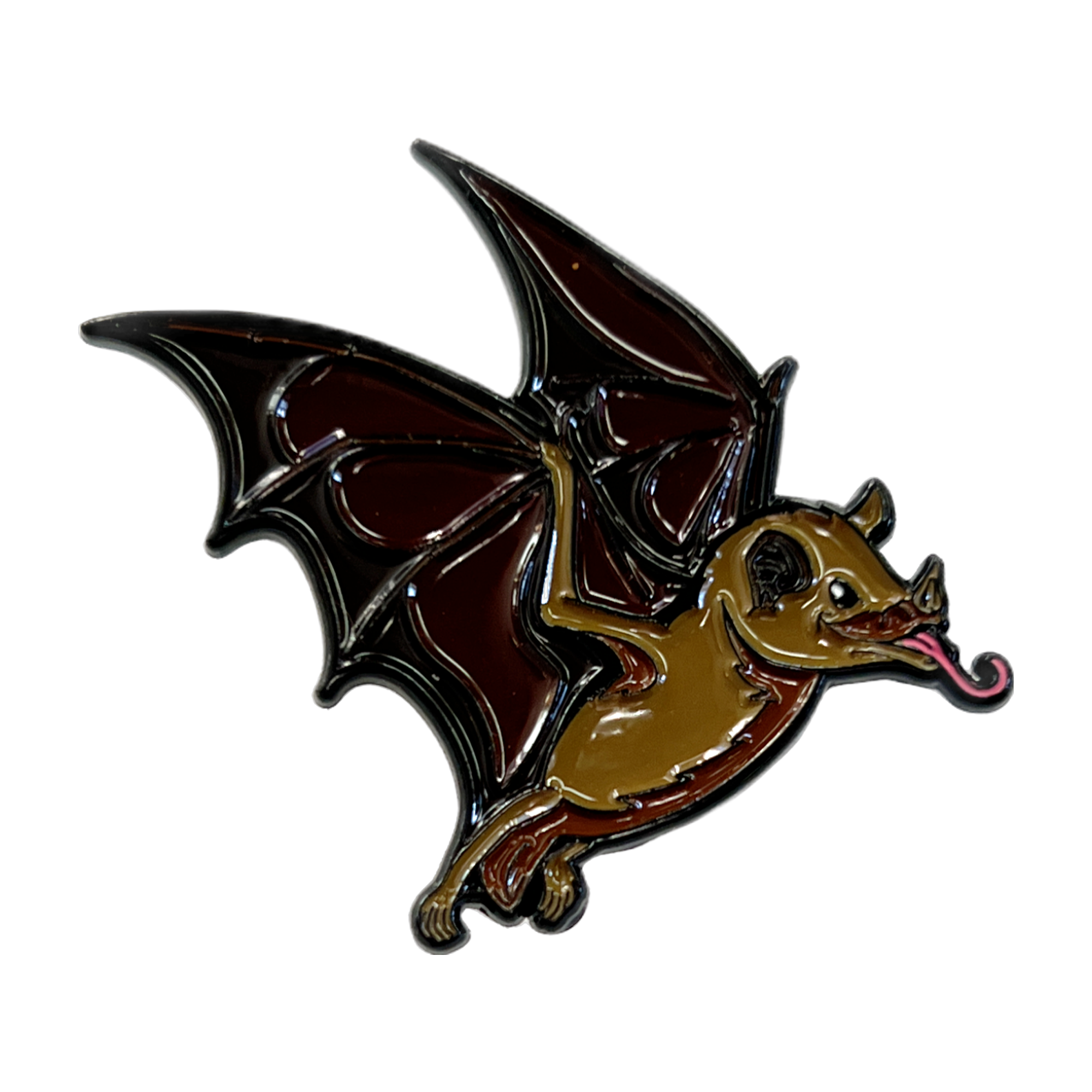 Tube-Lipped Nectar Bat enamel pin | Peppermint Narwhal - Conservation