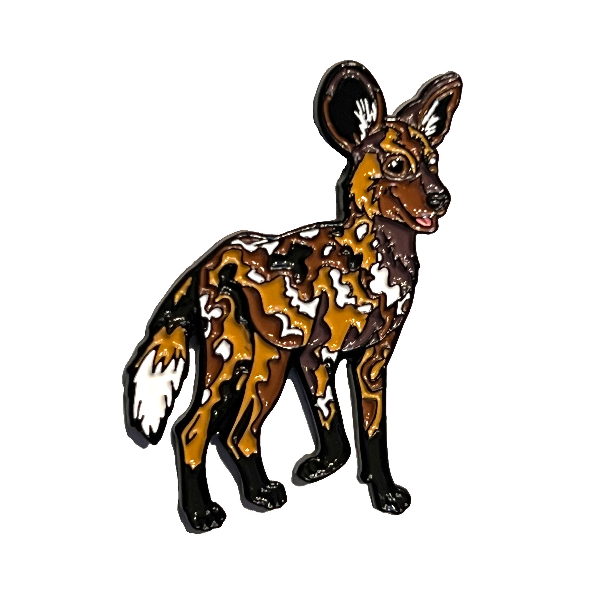 African Painted Dog Enamel Pin Peppermint Narwhal Conservation african-painted-dog-enamel-pin-peppermint-narwhal-conservation